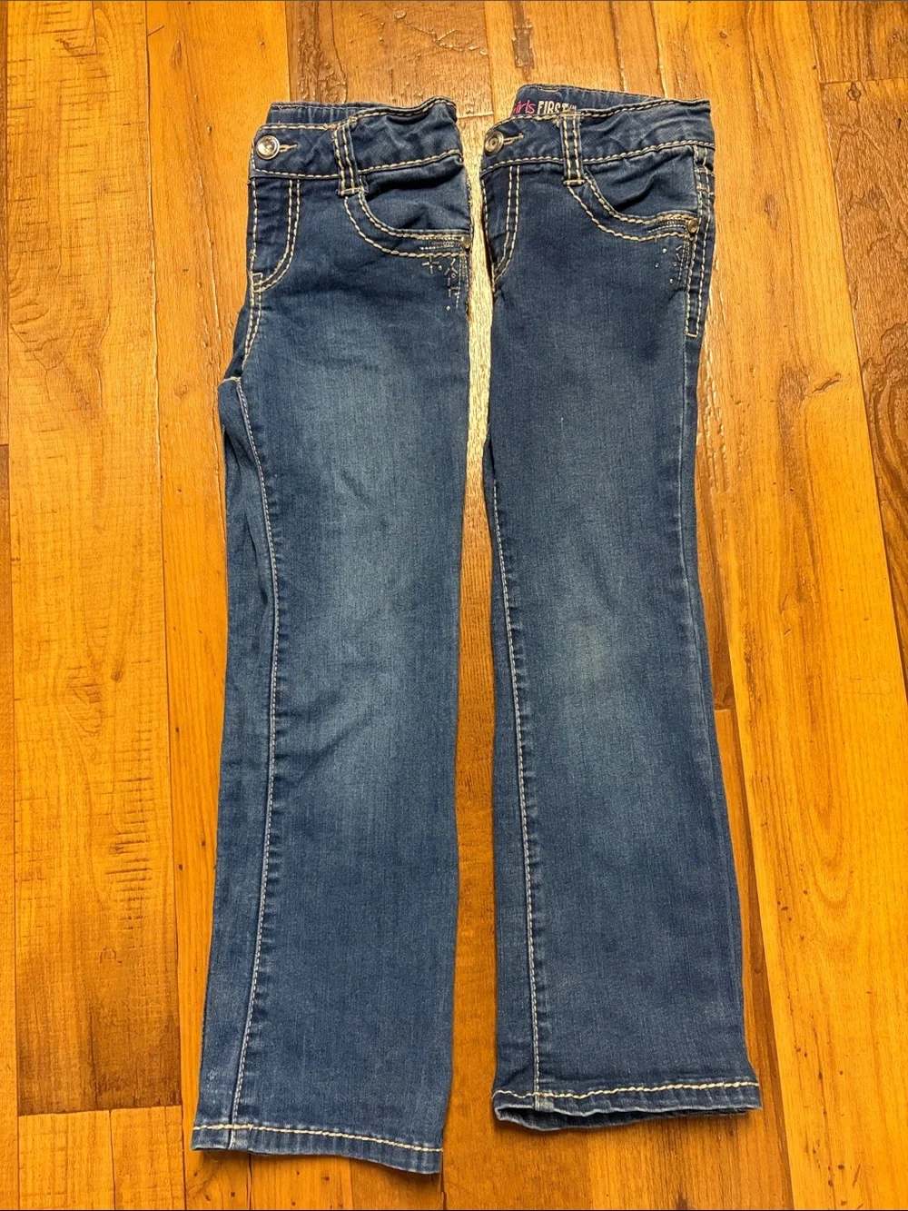 Western Flare Girls First TWO Pairs Of Embellished Jeans Adorable Size 6